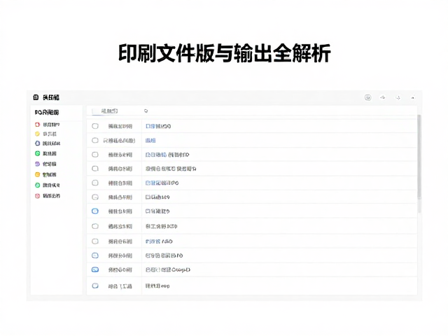 印刷输出参数设定与后道加工协同