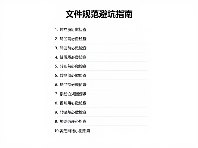 转曲前的核心检查清单