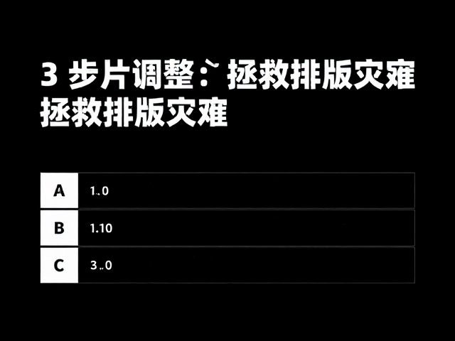 优化行距与对齐的细节控制