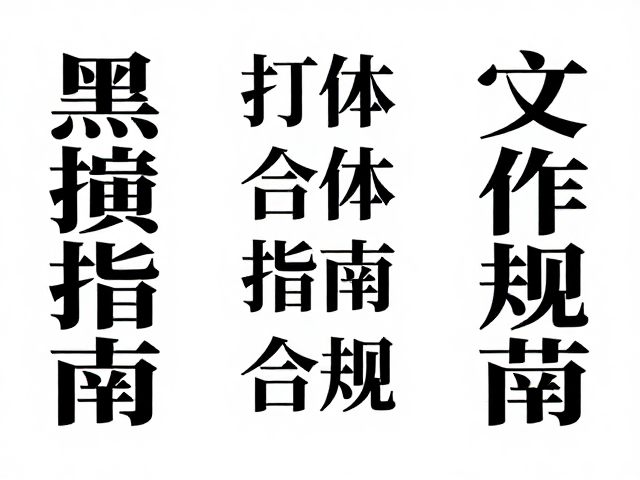 黑体与宋体的字体特性与适用场景