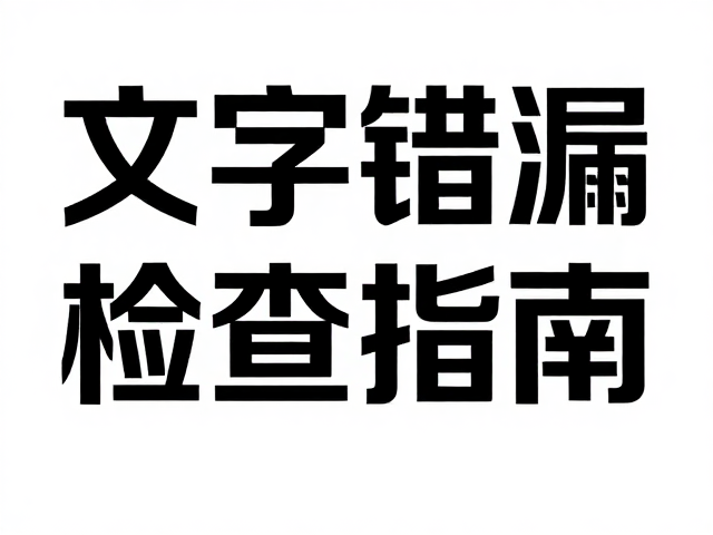 文字错漏与排版细节检查