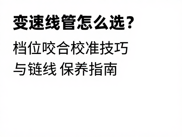 变速线管怎么选？档位咬合校准技巧与链线保养指南