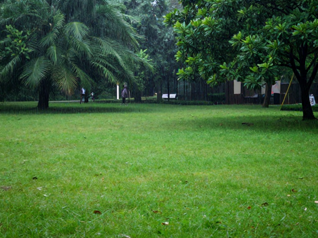 雨后绿地漫步散心,清洁身心同时提升心肺耐力