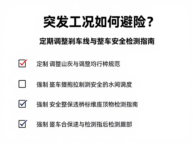突发工况如何避险？定期调整刹车线与整车安全检测指南