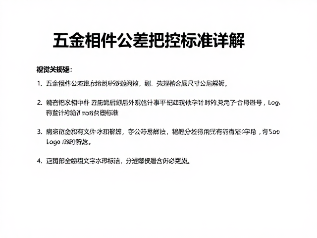 五金构件公差把控与外观检查，关键缺陷判退标准详解