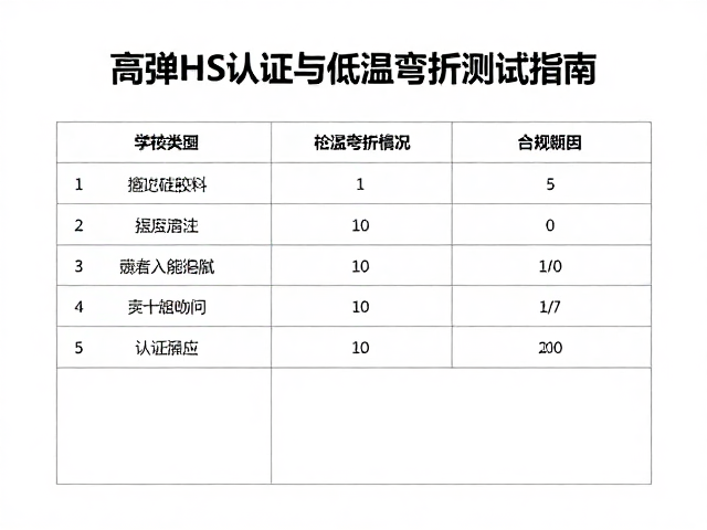 高弹硅胶料RoHS认证与低温弯折测试指南
