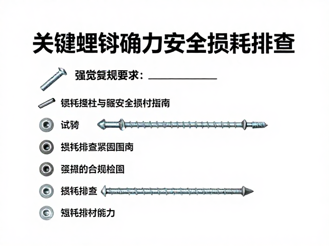 关键螺丝扭力确认与损耗排查，试骑复检后安全交付指南