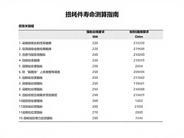 损耗件寿命测算指南，依据国家标准解读检验报告关键指标