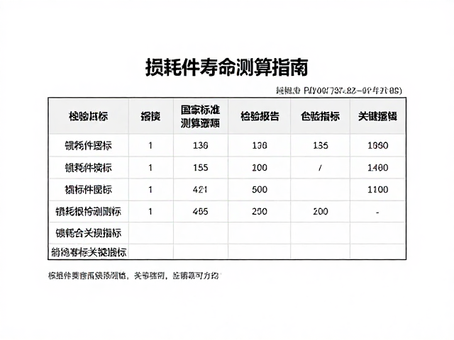 损耗件寿命测算指南，依据国家标准解读检验报告关键指标