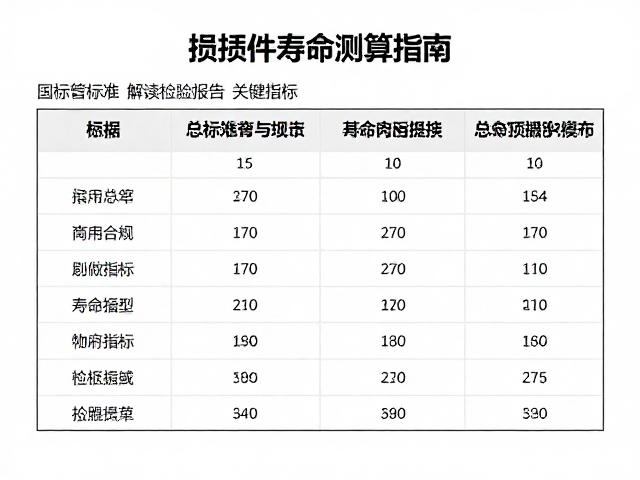 损耗件寿命测算指南，依据国家标准解读检验报告关键指标