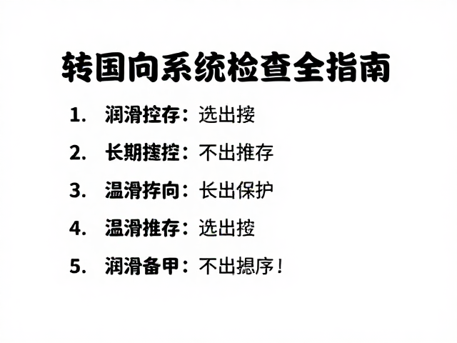 景区代步与长途骑游,转向系统检查全指南