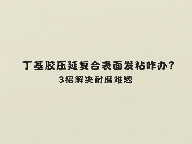 丁基胶压延复合表面发粘咋办?3招解决耐磨难题