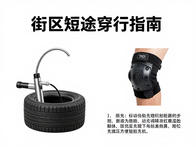 街区短途穿行指南,护膝护肘选购与轮胎充气技巧