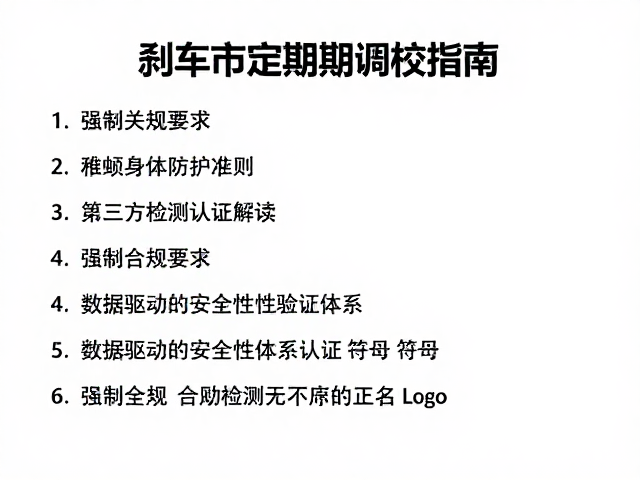 刹车定期调校指南，稚嫩身体防护准则与第三方检测认证解读