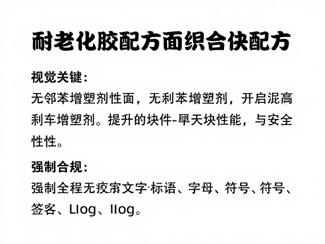 耐老化橡胶配方,无邻苯增塑剂提升刹车胶块性能与安全性