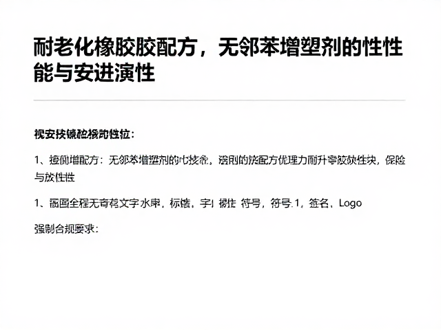耐老化橡胶配方，无邻苯增塑剂提升刹车胶块性能与安全性