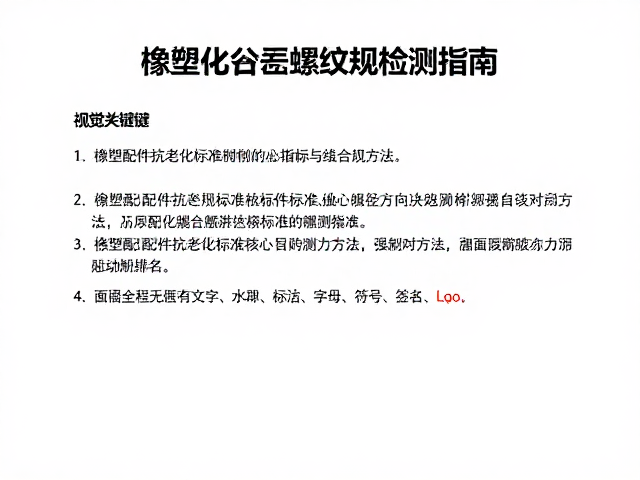 橡塑配件抗老化标准与轴径公差、螺纹规检测指南