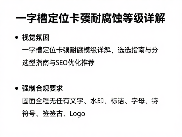 一字槽定位卡簧耐腐蚀等级详解,选型指南与SEO优化推荐