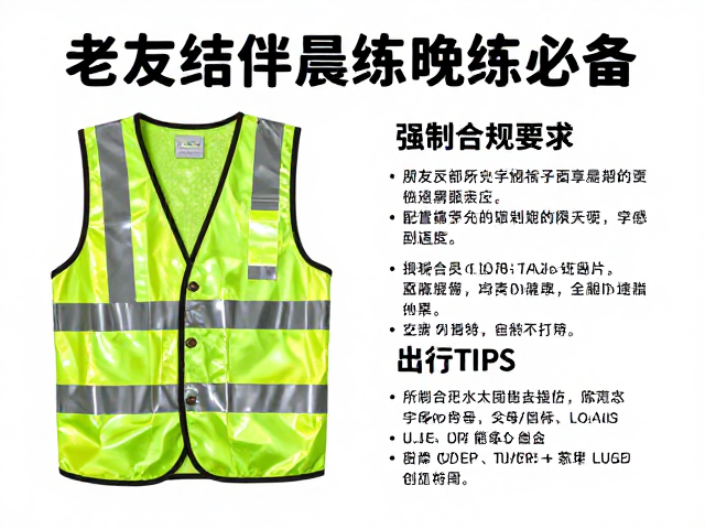老友结伴晨练晚练必备，高亮反光片安全指南与出行Tips