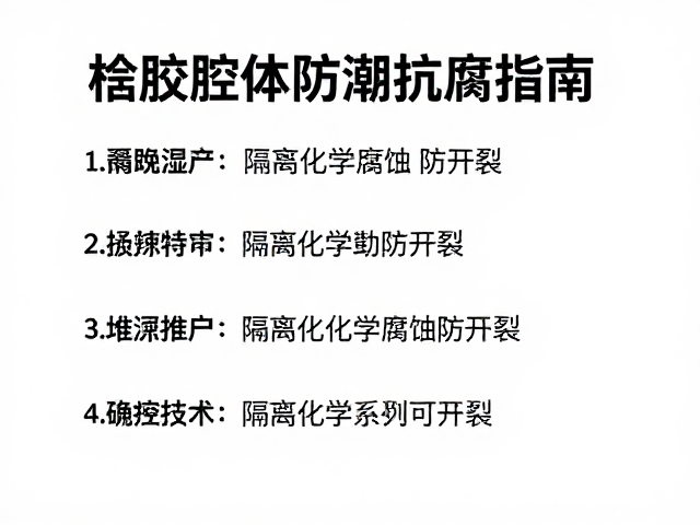 橡胶腔体防潮抗腐指南，隔绝湿气远离化学腐蚀防开裂