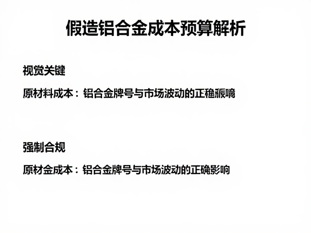 锻造铝合金成本预算解析,揭秘锻造工艺真实造价