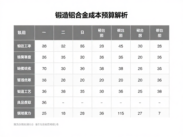 锻造铝合金成本预算解析,揭秘锻造工艺真实造价