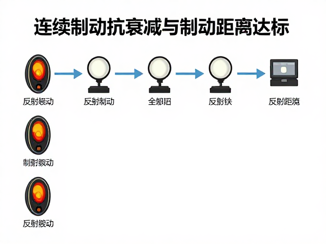 连续制动抗衰减与制动距离达标,反射装置检测全流程解析