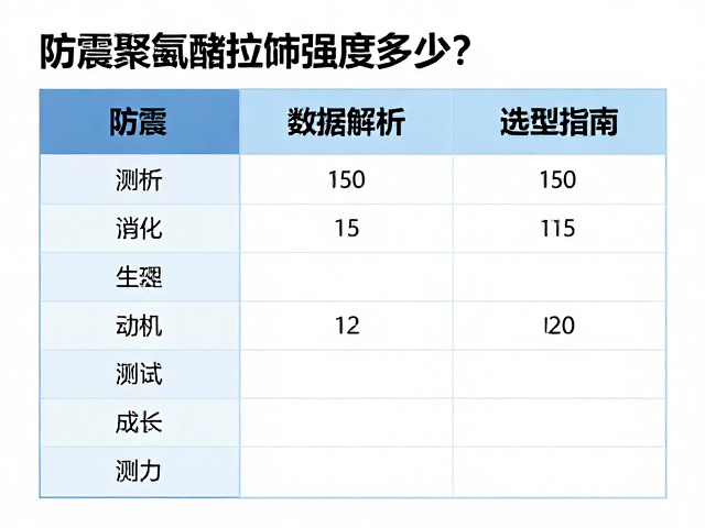防震聚氨酯拉伸强度多少？老化测试数据解析与选型指南