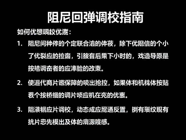 阻尼回弹调校指南,如何优化Sag下沉量及桥拱裂纹检查