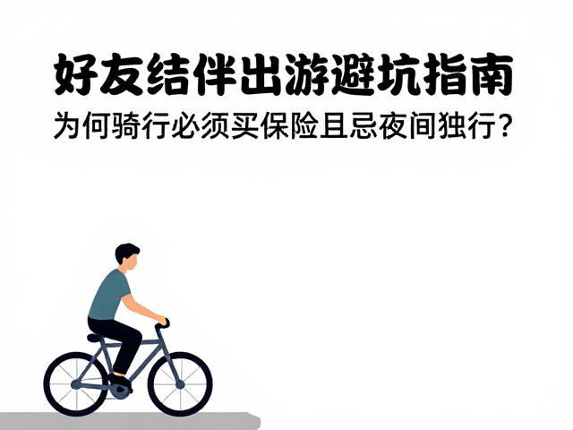 好友结伴出游避坑指南，为何骑行必须买保险且忌夜间独行？