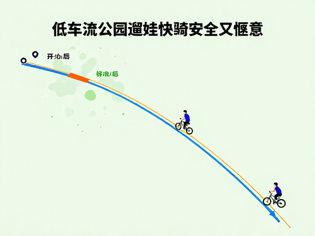 避开人潮！低车流公园遛娃快骑路线，安全又惬意