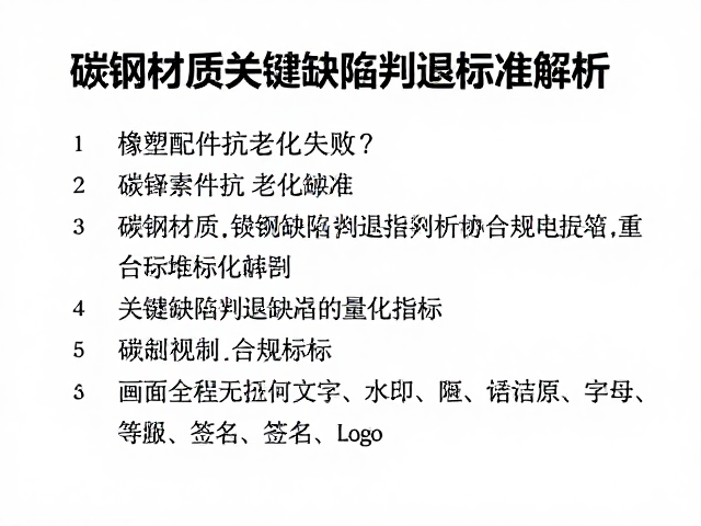 橡塑配件抗老化失效？碳钢材质关键缺陷判退标准解析