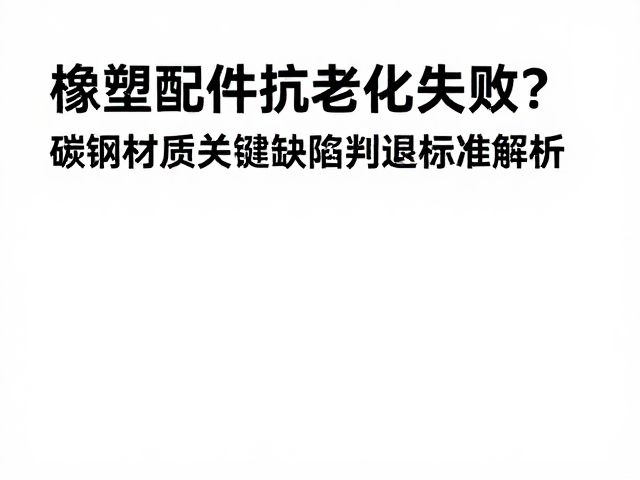 橡塑配件抗老化失效？碳钢材质关键缺陷判退标准解析