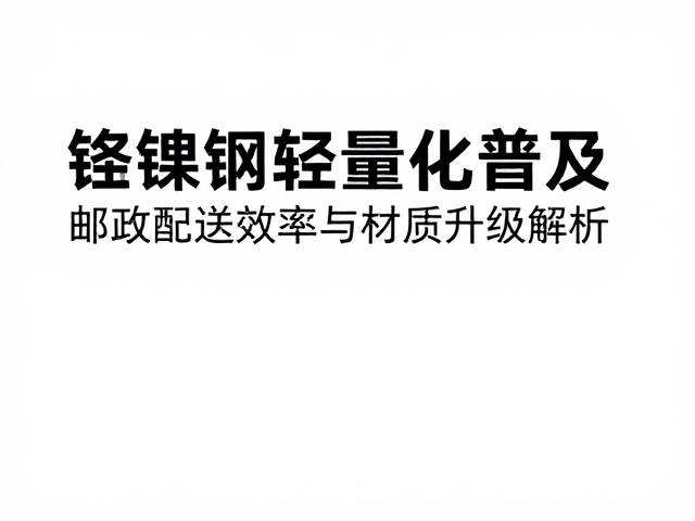 铬钼钢轻量化普及，邮政配送效率与材质升级解析