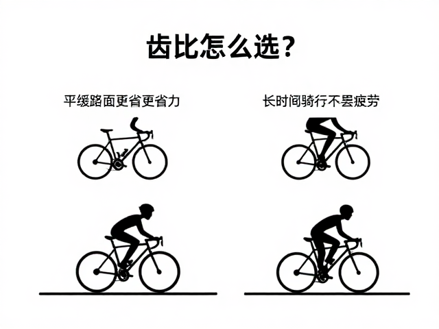 齿比怎么选?平缓路面骑行更省力,长时间骑行不易疲劳