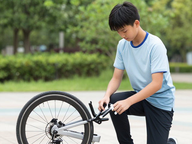 青少年公路车辅助轮校正指南,公园游玩更安全