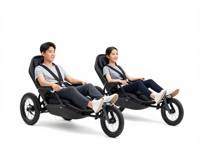 亲子短途出行首选,双人同骑两轮躺车,舒适省力更安全