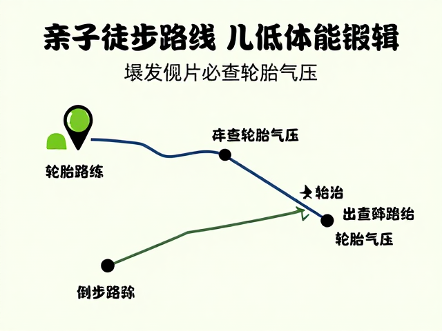 亲子徒步指南，低车流安全路线与孩童体能锻炼，出发前必查轮胎气压