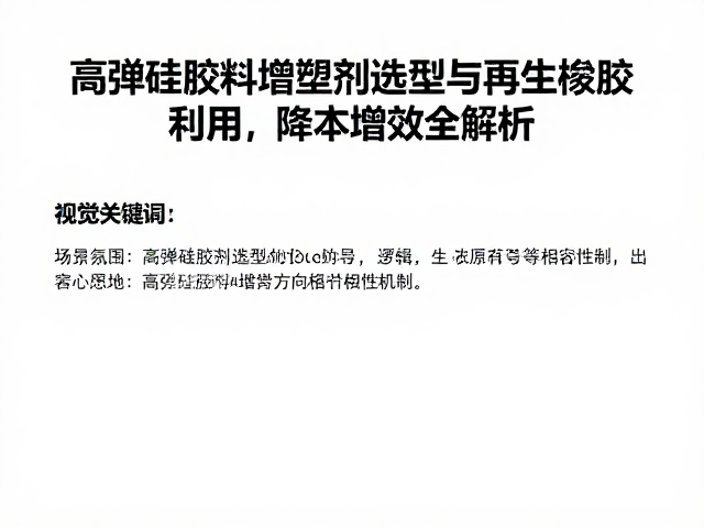 高弹硅胶料增塑剂选型与再生橡胶利用，降本增效全解析