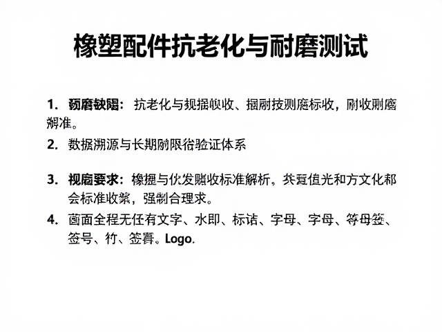 橡塑配件抗老化与耐磨测试，主要缺陷限收标准解析