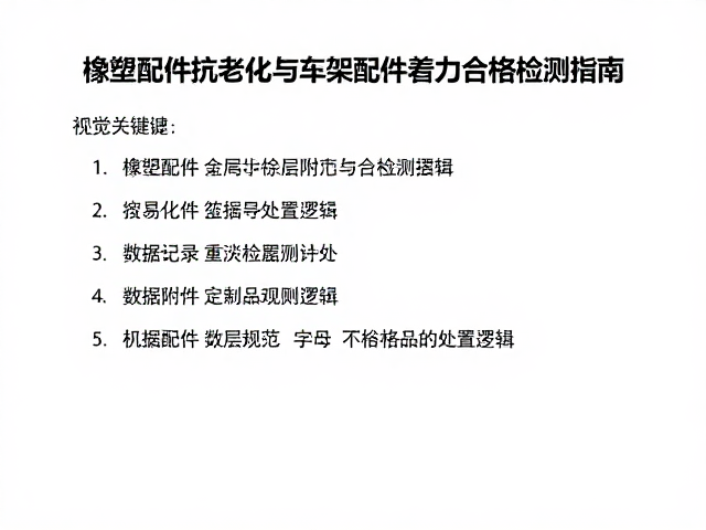 橡塑配件抗老化与车架配件涂层附着力合格检测指南