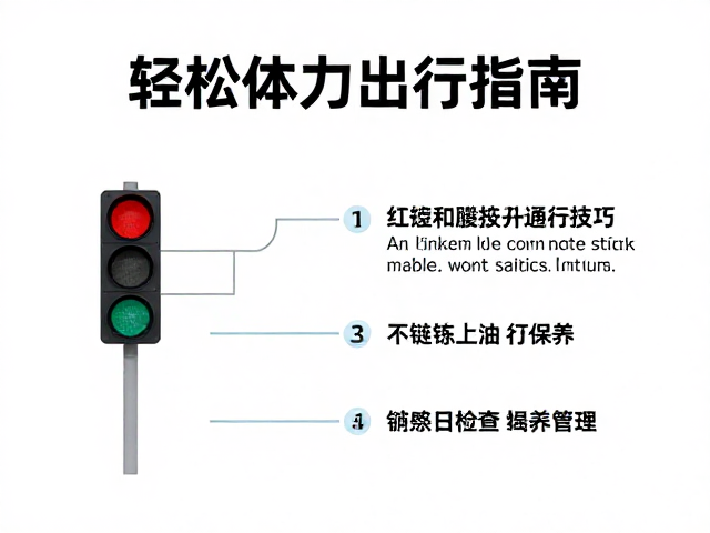 轻松体力出行指南,红绿灯路口通行技巧与链条上油保养法