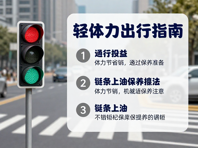 轻松体力出行指南,红绿灯路口通行技巧与链条上油保养法
