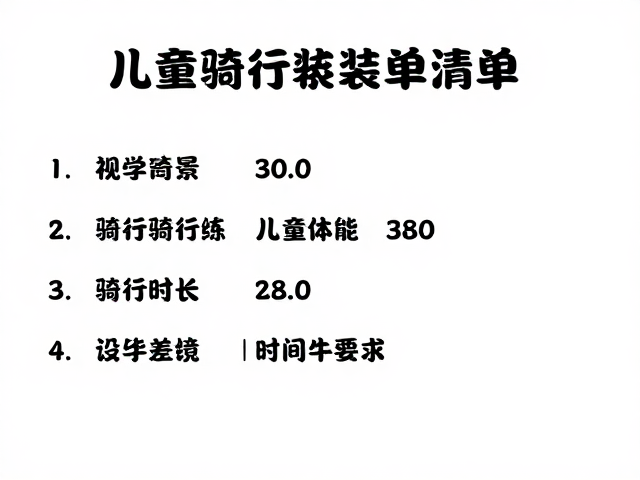 儿童骑行装备清单,控制骑行时长,科学锻炼孩童体能指南
