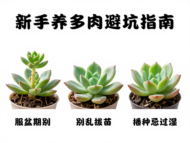 新手养多肉避坑指南，服盆期别乱拔苗，播种忌过湿