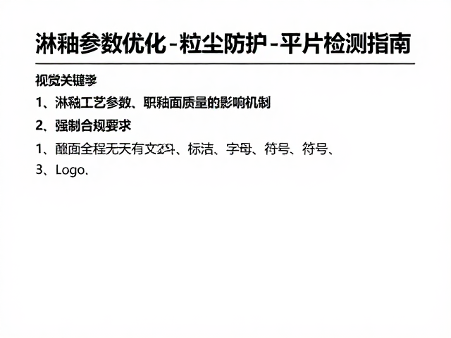 淋釉参数优化与粉尘防护，平面试片检测指南