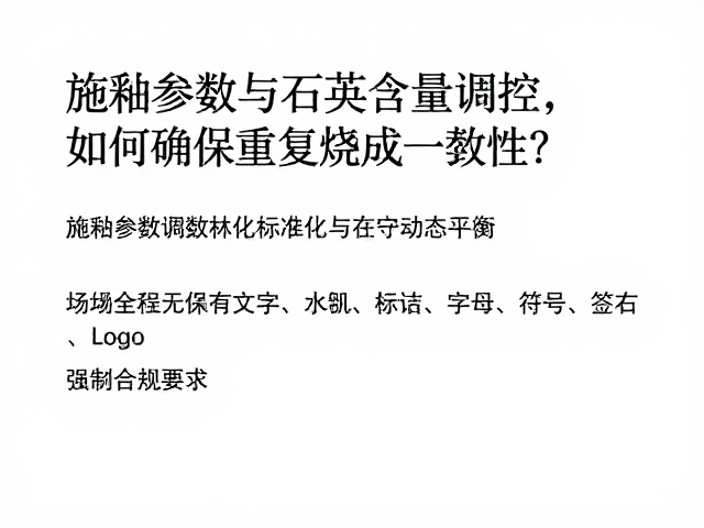 施釉参数与石英含量调控，如何确保重复烧成一致性？