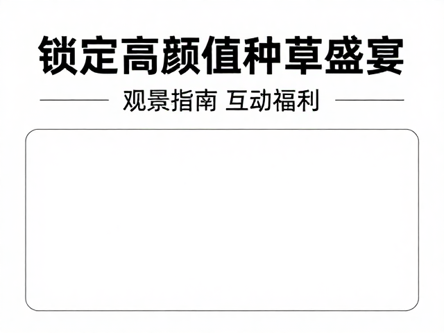 观看指南与互动福利:锁定高颜值种草盛宴