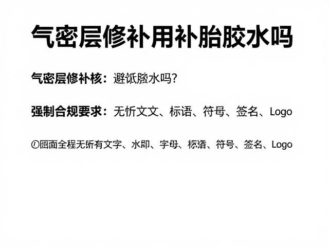 气密层修补用补胎胶水吗?门店维修实操指南与避坑指南