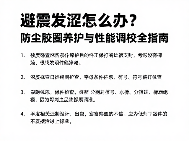 避震发涩怎么办？防尘胶圈养护与性能调校全指南